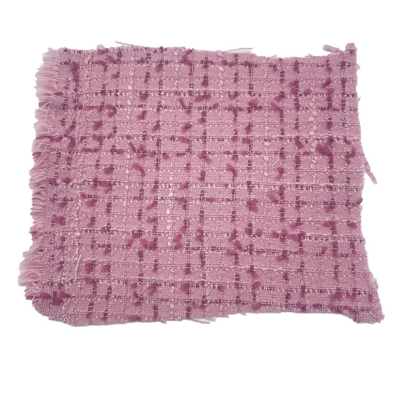 Telas de Tweed tejidas Jacquard rosa con patrón de mariposa para ropa de mujer 23017