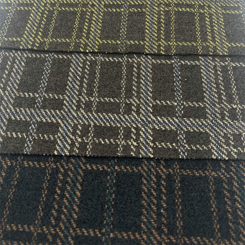 Telas clásicas del telar jacquar del punto del poliéster de la tela escocesa 100 del modelo de la textura fina para los pantalones 24037