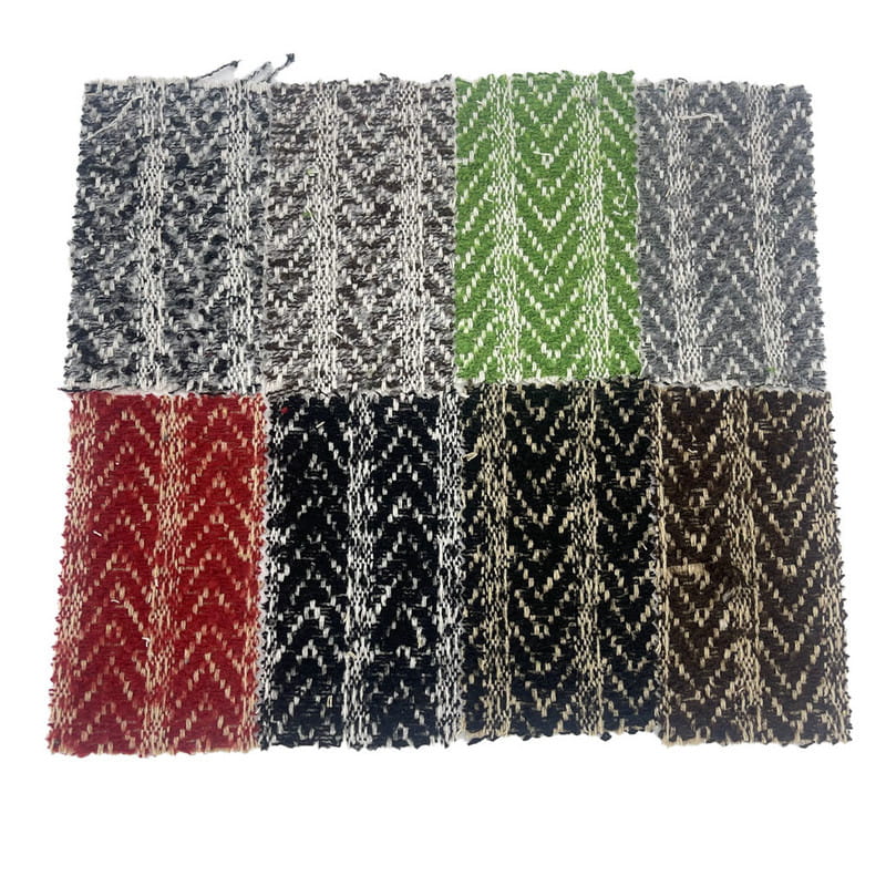 Brush Teddy Tejidos de tweed jacquard de lana a rayas en espiga 3467