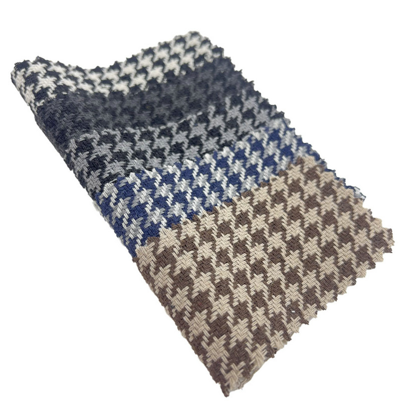 Tejidos de lana de pata de gallo gris oscuro para sudaderas con capucha 3946